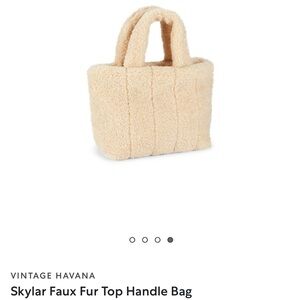 Vintage Havana Skylar Sherpa Top Handle Bag - Cream